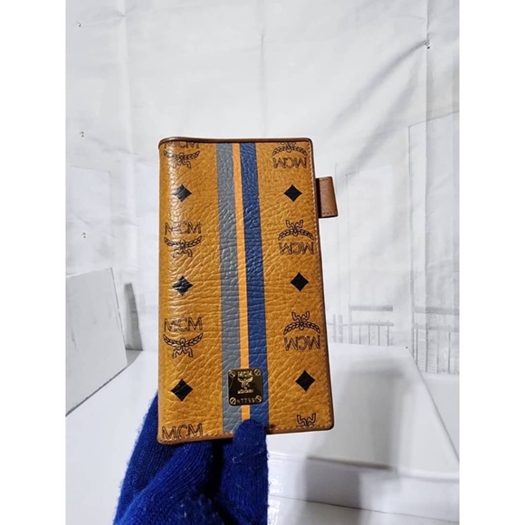 Authentic MCM Visetos Long Agenda Wallet Cognac - Picture 6 of 14